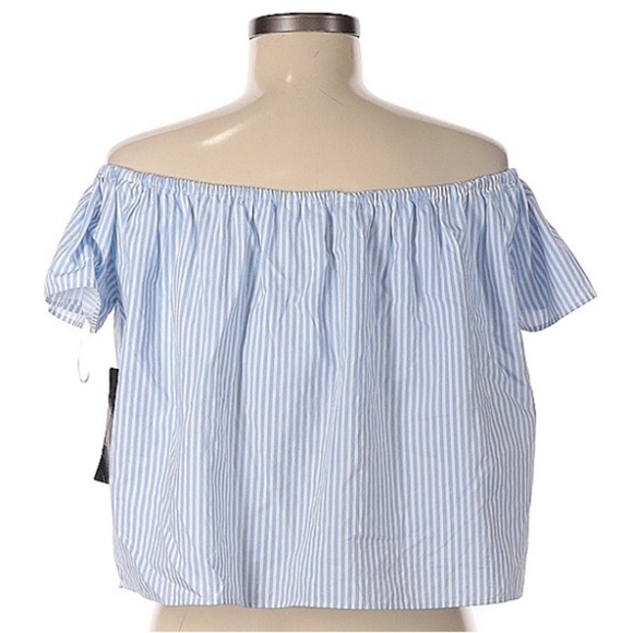 NWT ZARA Striped Off Shoulder Top - Picture 6 of 10